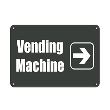 Imagem de Placa de metal de alumínio para sala de almoço e sala de descanso da máquina de venda automática 25,4 cm x 17,8 cm
