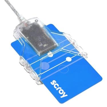 Imagem de SCROY Leitor de cartão inteligente IDBridge CT30 USB-C | CAC, PIV, FIPS 201 | DOD Military Army Government ID | Chip de contato eID IC acesso comum (CT30-C USB-C)