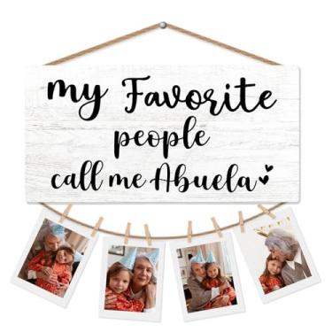 Imagem de CGBHW Melhor porta-retratos de Abuela para parede, presente de aniversário para vovó, presente de agradecimento, avó, presente de netos, netos, exibição de fotos pendurada