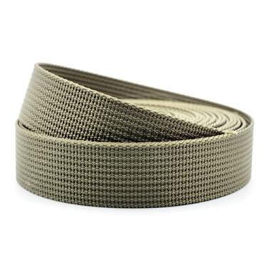 Imagem de CRAFTMEMORE Correia de nylon pesada de 3,8 cm - tiras para artes e artesanato, alça de bolsa de luxo de alta densidade (5 metros, verde-oliva monótona)
