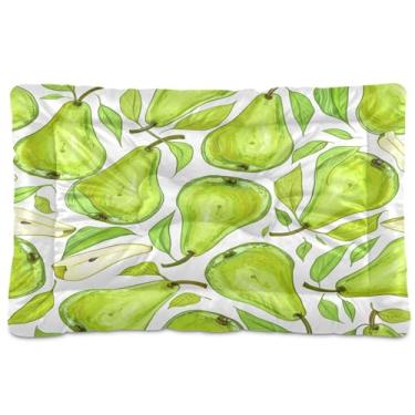 Imagem de Wassud Cama de cachorro pintada à mão para cães e gatos, tapete lavável para cães e gatos, almofada de cama de viagem antiderrapante, almofada de canil para ambientes internos e externos, 45 x 61 cm