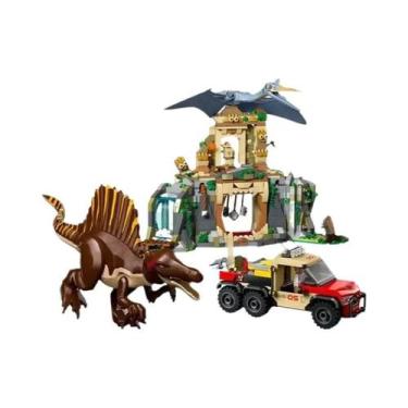 Imagem de Modelo De Blocos De Montar De Missão Aérea Com Espinossauro E Quetzalc