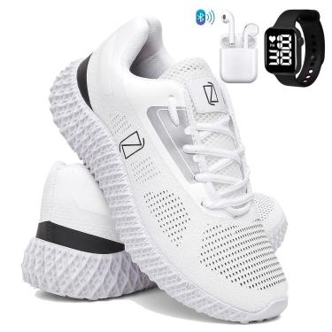 Imagem de Tênis Masculino de Corrida e Academia Super Leve e Confortável com Relógio e fone-Masculino
