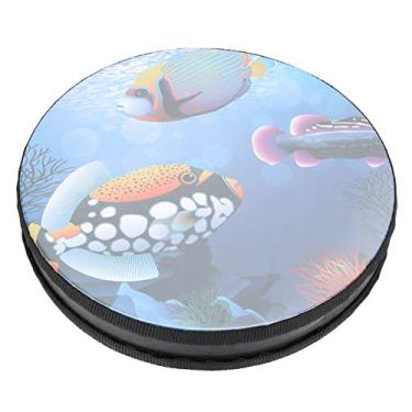 Imagem de RiToEasysports Tambor Handpan, 10in Tambor Handpan Mar Som Oceano Onda Orff Instrumento Musical de Percussão para Crianças Brinquedo Educativo