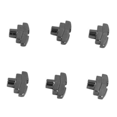 Imagem de Cryfokt Botões de Afinador de Metal de 6 Unidades de para Guitarra, Substituição de Artesanato Fino para Guitarra Elétrica Acústica, Versátil e Fácil de Usar para Elétrica, Botão de Cabeça de (Preto)