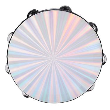 Imagem de LiebeWH Tambor Portátil, Pandeiro Reflexivo ABS Com Jingles de Fileira Dupla, Perfeito para Músicos e Amantes de Música