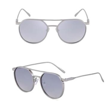 Imagem de VFDHN Óculos de Sol Ovais Steampunk Feminino Vintage Redondo Moda (4)