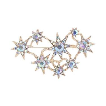 Imagem de Broches De Estrela Cadente Com Franjas De Strass Unissex Para Mulheres