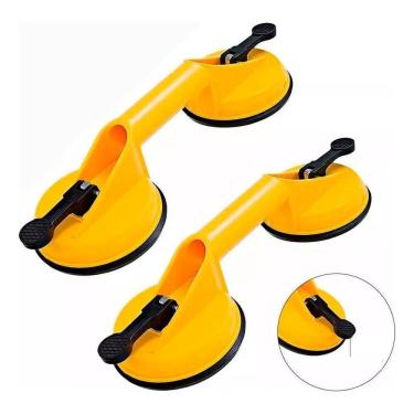 Imagem de 2X Par Ventosa Dupla 80Kg 2Un Vidros Pisos Porcelanatos Pesa