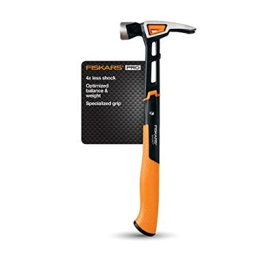 Imagem de Martelo de unha para uso geral Fiskars 750230-1001 IsoCore, 560 gramas, 39 centímetros, preto/laranja