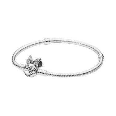 Imagem de Pulseira Feminina De Prata 925 Banhada a Prata Miniso Disney Minnie Mi