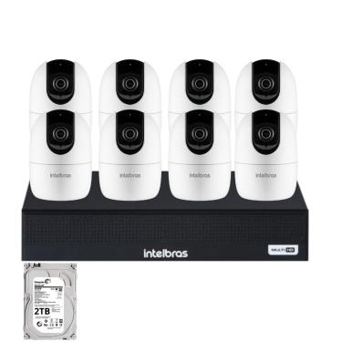 Imagem de Kit 8 Câmeras Full HD Im4 C Intelbras  Nvd 1408 Intelbras Com 8 Canais Com Hd 2tb Instalado