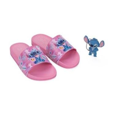 Imagem de Chinelo Slide Infantil Grendene Disney Key Stitch Menina Chaveiro-Feminino