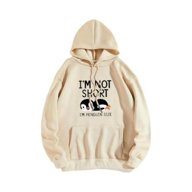 Imagem de Moletom Feminino Engraçado Com Capuz De Pinguim, Quente E Casual, Gola