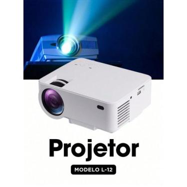Imagem de Mini Projetor Portátil L-12  Multimídia, Ideal para Cinema em Casa, Fi
