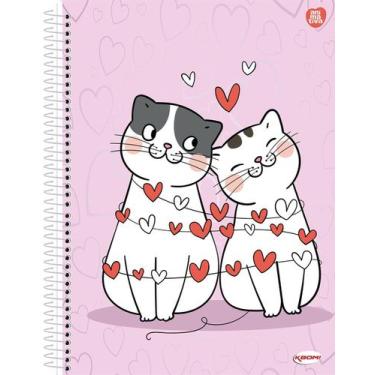 Imagem de Caderno Pequeno Espiral 1/4 96 Folhas Capa Dura KBOM Feminino 14x20cm 