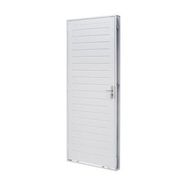 Imagem de Porta de Aço Lambri 215x83cm Batente 12cm Qualitysol Ramassol Abertura