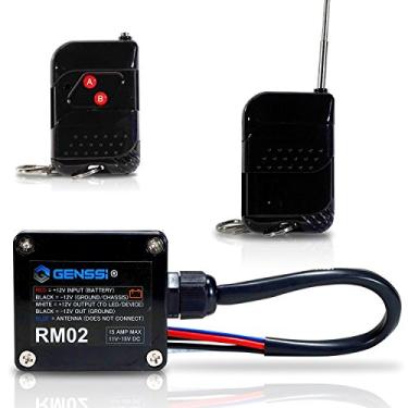 Imagem de Genssi Alta potência 15A controle remoto sem fio transmissor botão liga/desliga para carro caminhão barco naval RV