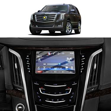 Imagem de Película protetora de tela para Cadillac Escalade CUE 2015-2020, interface de infotainment de 8 polegadas, vidro temperado, dureza 9H, antirreflexo, HD, transparente, Chevrolet LCD, GPS, película protetora de tela sensível ao toque
