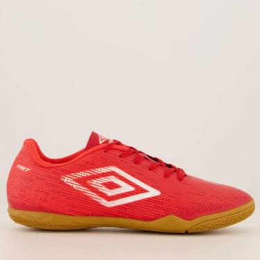 Imagem de Chuteira Umbro Fast Futsal Vermelha E Coral