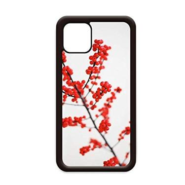 Imagem de Fotografia de imagem de galho vermelho temperado para iPhone 12 Pro Max Capa para Apple Mini Mobile Case