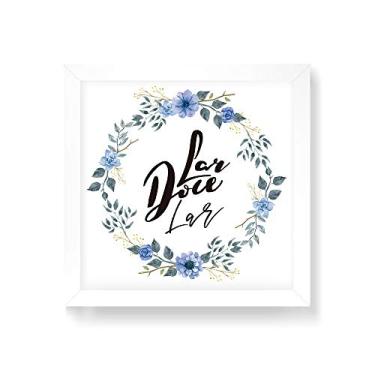 Imagem de Arte Maníacos Quadro Decorativo Guirlanda Lar Doce Lar - 50x50cm (Moldura em laca branca)