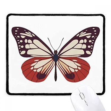 Imagem de Espécime de borboleta em mouse pad rosa pálido e vermelho borda costurada tapete de jogos de borracha