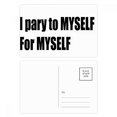 Imagem de Conjunto de cartões postais Pray To Myself For Myself Cartão de felicitações de aniversário