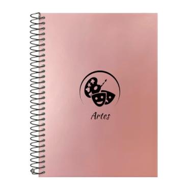 Imagem de Caderno Colegial 10 Matérias Profissões Artes (Rosê Gold)