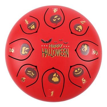 Imagem de Tambor etéreo de 15 cm, 8 tons, presente de dia das bruxas, pandeiro multicolorido, adequado para treinamento fetal, apresentação musical, iniciação musical, instrumentos de meditação de ioga