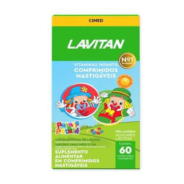 Imagem de Vitamina Infantil Mastigável Tutti Frutti, Uva+Limão, Lavitan, 60 cápsulas