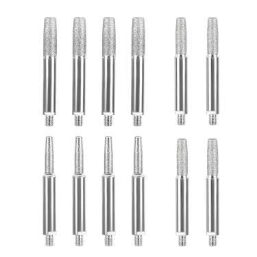 Imagem de CHICHIYANG Afiador de motosserra diamante de alta dureza, 12 peças - lixa de pedra de rebarba em 3 tamanhos para motosserra (5/81.3 cm, 3/40.6 cm, 7/81.3 cm)