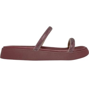 Imagem de Tamanco Papete Feminino Casual Tiras com Strass Moleca 5469.118