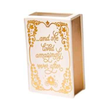 Imagem de Generic Vaso de cerâmica para plantas, vaso de flores, organizador, presente, decoração para casa, plantador, mesa, livro, design, arranjo floral para casa, Branco E Dourado