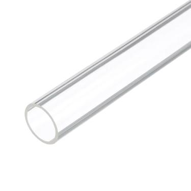 Imagem de Rebower Tubo rígido de plástico transparente de 30,5 cm, tubo de acrílico redondo de policarbonato de 21 mm x 25 mm, [para encanamento, hidráulica, aquário, bricolage]