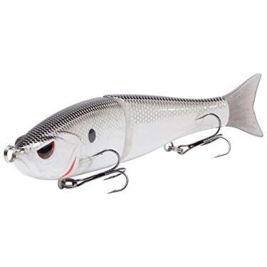Imagem de Isca de pesca Bassdash Swimbits Pike Trout Glide Iscas Minnow Hard Bass Fishing Isca 17,78 cm 18,32 cm 20,32 cm (isca deslizante SwimShad 17,78 cm/62,4 g - White Shad - uma peça)