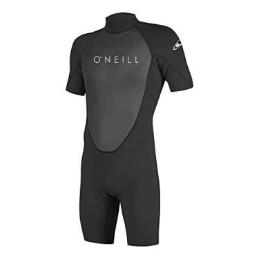 Imagem de Roupa de mergulho masculina O'Neill Reactor-2 2 mm zíper traseiro manga curta Primavera, Preto/Preto, P