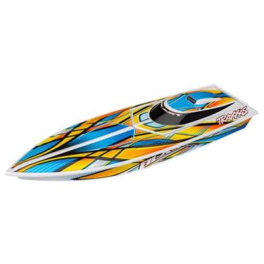 Imagem de Lancha Nautimodelo Traxxas Blast Race Boat RTR Completa, Laranja