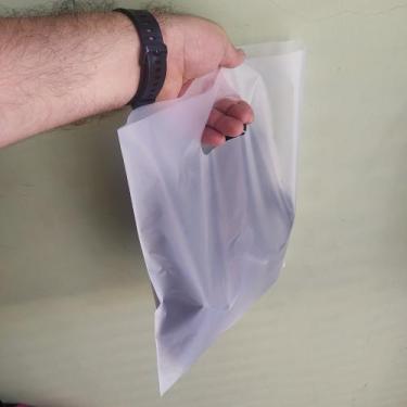 Imagem de Sacola Plástica Alta Densidade Boca Vazada - Transparente Fosca - 1 Kg