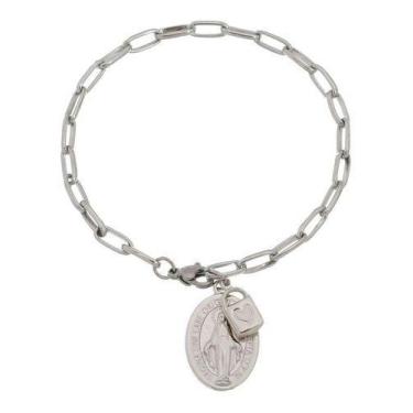 Imagem de Pulseira Cadeia De Consagração Nossa Senhora Das Graças Inox - Gil e J