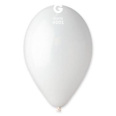 Imagem de Balão de Festa Látex Liso - White (Branco) 001 - Gemar - Rizzo