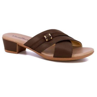 Imagem de Tamanco usaflex salto bloco ref mm0805 feminino, 36, Chocolate