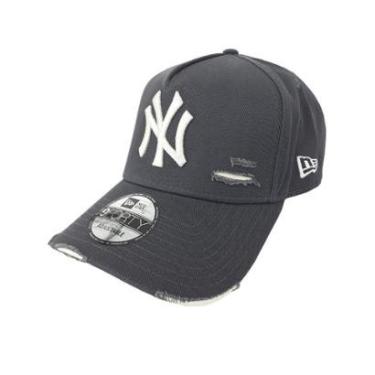 Imagem de Boné New Era 9Forty A-Frame MLB Yankees Destroyed Chumbo-Masculino