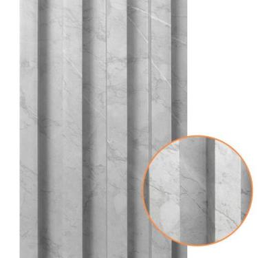 Imagem de Kit 10 Painel Ripado PVC Madeira Travertino Cinza 2,9m X 16cm - Open S