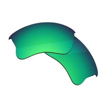 Imagem de Boldbright Lentes de substituição compatíveis com óculos de sol Oakley Flak Jacket XLJ OO9009 - Verde espelhado revestido