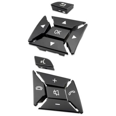 Imagem de Capa de botão de controle de volante adequada para Mercedes Benz A Class W176/B Class W246/C Class W204/E Class W207/E Class W212/GLK X204/GLA W156 2013-2016/CLA W117/CLS W218/SLK W172/SLC W172/SLC