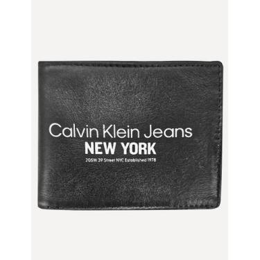 Imagem de Carteira Calvin Klein Jeans Masculina CKJ Silk New York Preta, UN