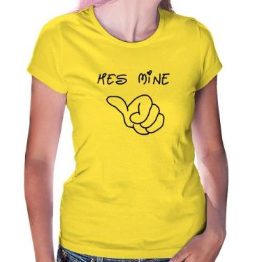 Imagem de Baby Look He's Mine - Foca na Moda, Amarelo, GG
