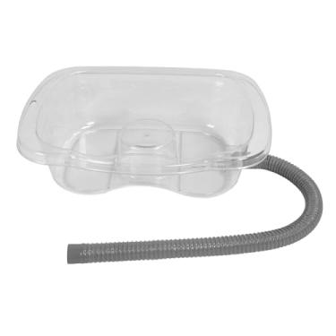 Imagem de Lavatório de xampu para lavagem de cabelo, fácil de limpar, bandeja de lavagem de cabelo, portátil, resistente, de alta resistência, à prova de deformação para grávidas em casa (transparente)