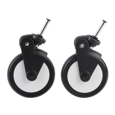 Imagem de GRCFUMO 1 par a roda dianteira ou a volta traseira, conjunto do rolamento do cubo da roda traseira, acessórios para carrinhos de borracha para carrinhos de borracha para carruagem (A pair of front wheels)